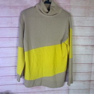Robert‎ Rodriguez Wool Turtleneck Color Block Sweater Size XS